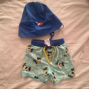 Swim shorts + hat